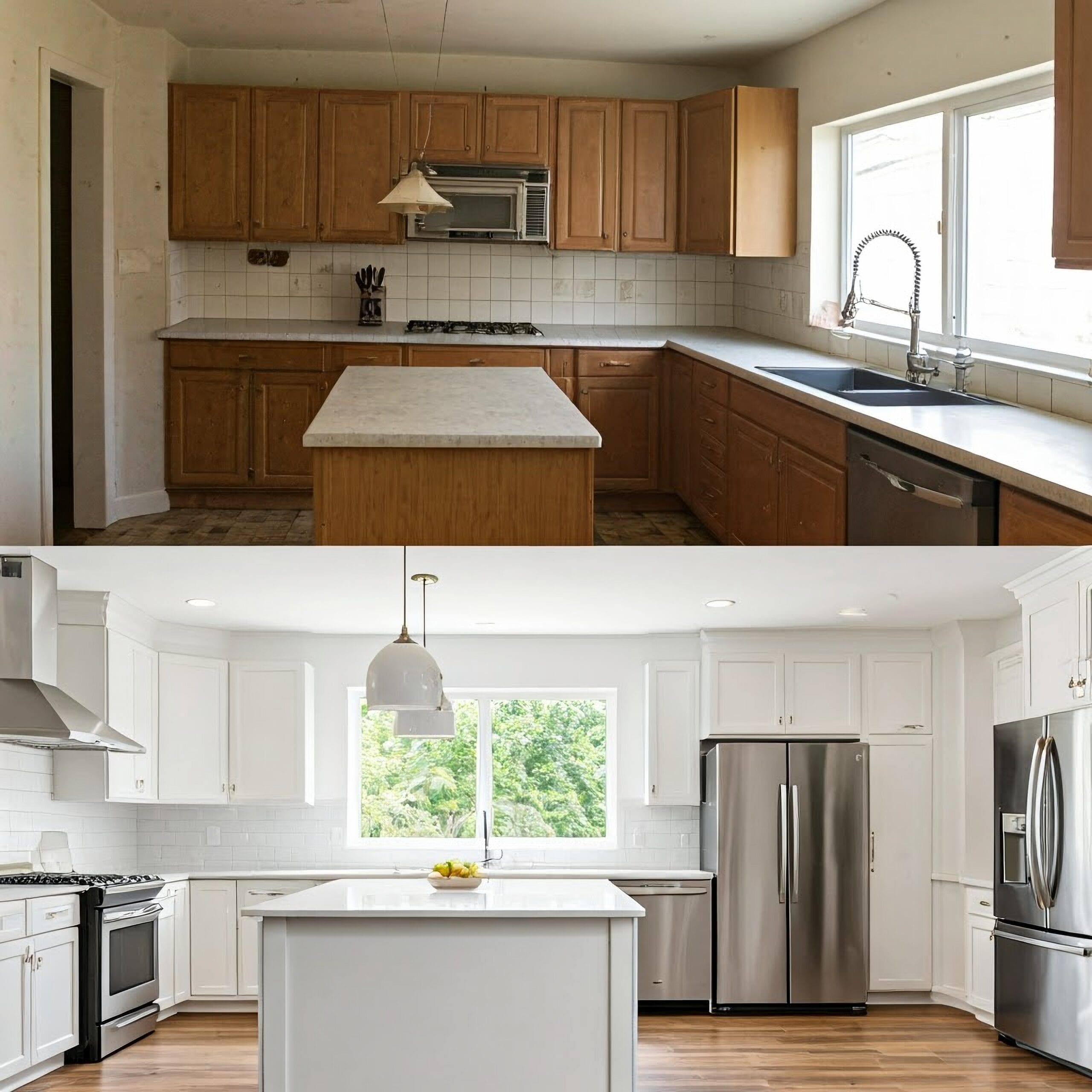 Doing,A,Split,Image,Of,Before,And,After,Photos:,With