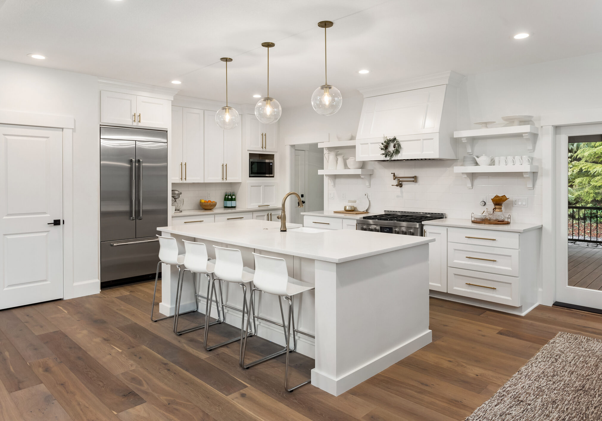 kitchen in newly constructed luxury home